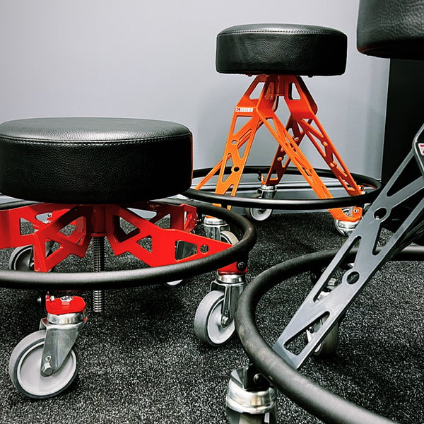 Helix Low Rider Adjustable Workshop Chair / Shop Stool - Made In Britain