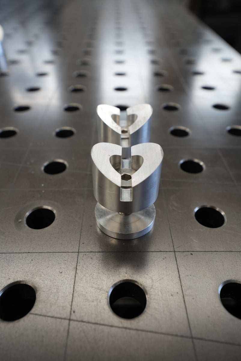 MAC - 2no. (Pair) Adjustable Aluminium V Block 120D - Made In Britain