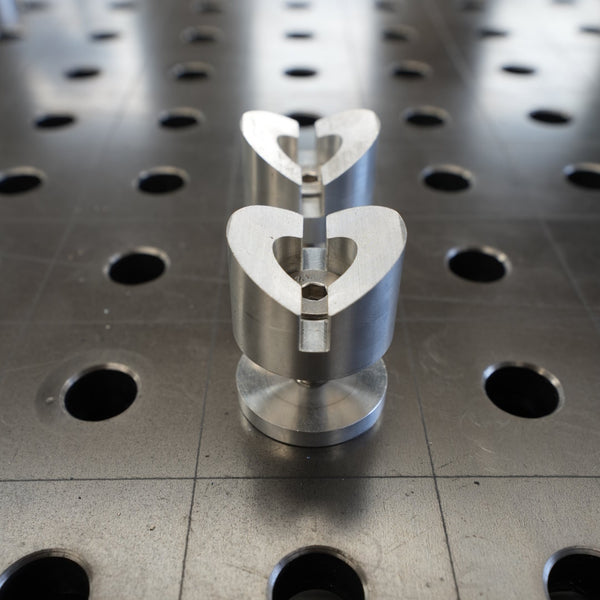 MAC - 2no. (Pair) Adjustable Aluminium V Block 120D - Made In Britain