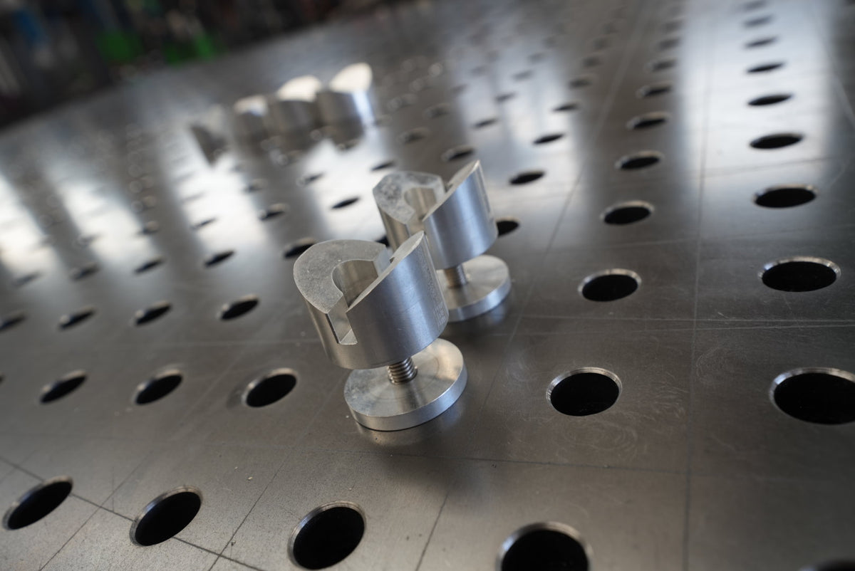 MAC - 2no. (Pair) Adjustable Aluminium V Block 120D - Made In Britain