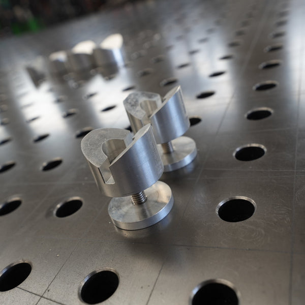 MAC - 2no. (Pair) Adjustable Aluminium V Block 120D - Made In Britain