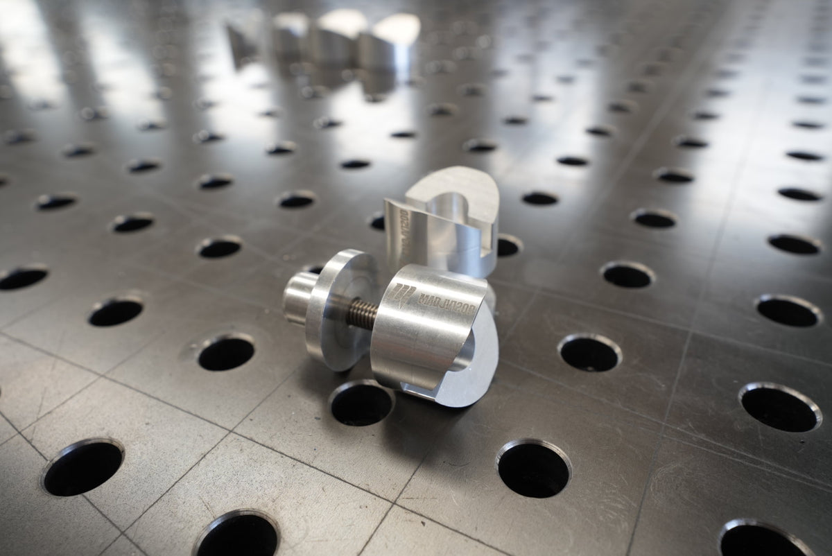 MAC - 2no. (Pair) Adjustable Aluminium V Block 120D - Made In Britain