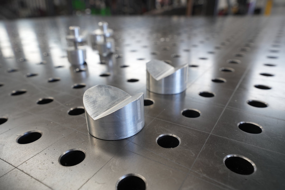 MAC - 2no. (pair ) 50mm Smooth Aluminium V Block 120D - Made In Britain