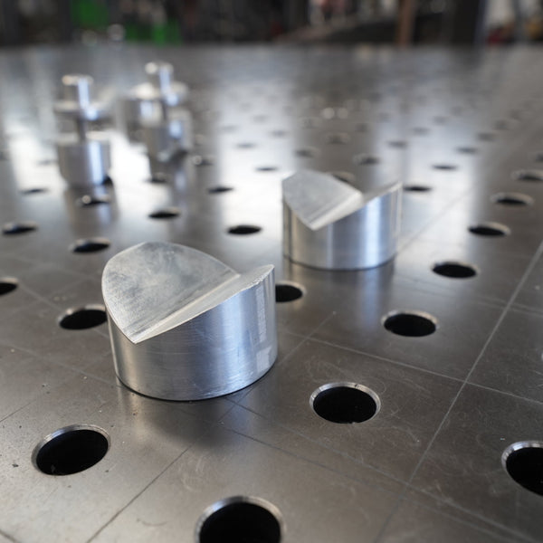 MAC - 2no. (pair ) 50mm Smooth Aluminium V Block 120D - Made In Britain