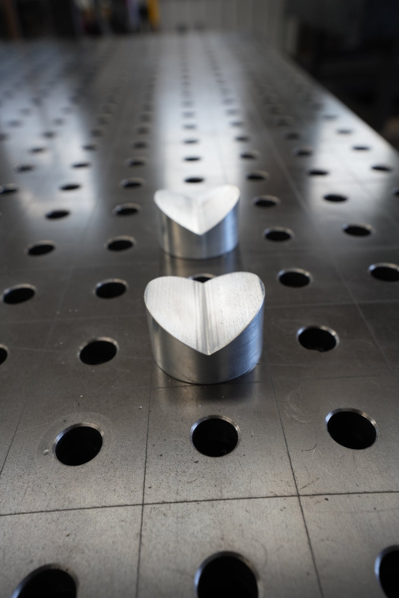 MAC - 2no. (pair ) 50mm Smooth Aluminium V Block 120D - Made In Britain