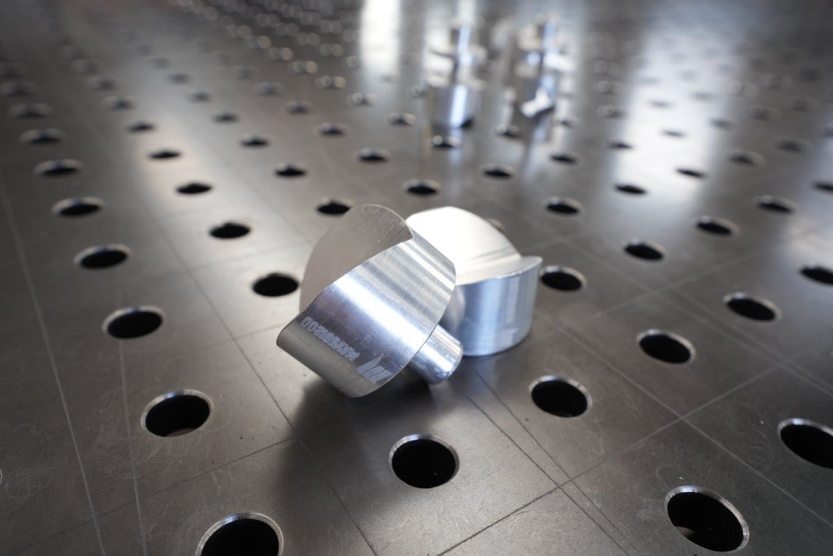 MAC - 2no. (pair ) 50mm Smooth Aluminium V Block 120D - Made In Britain