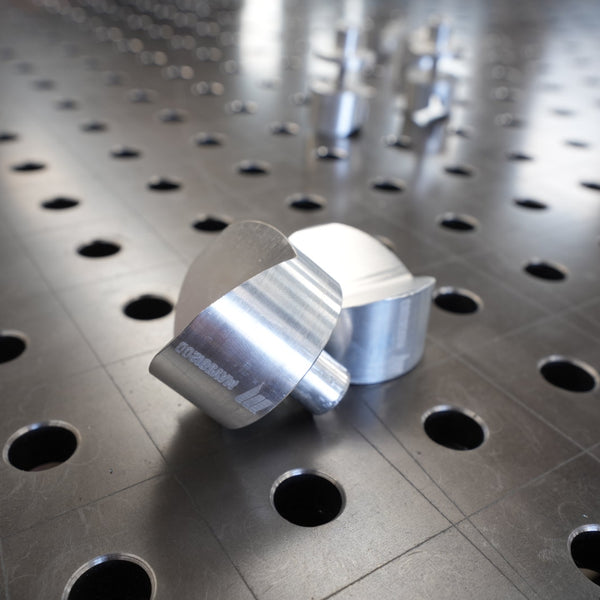 MAC - 2no. (pair ) 50mm Smooth Aluminium V Block 120D - Made In Britain