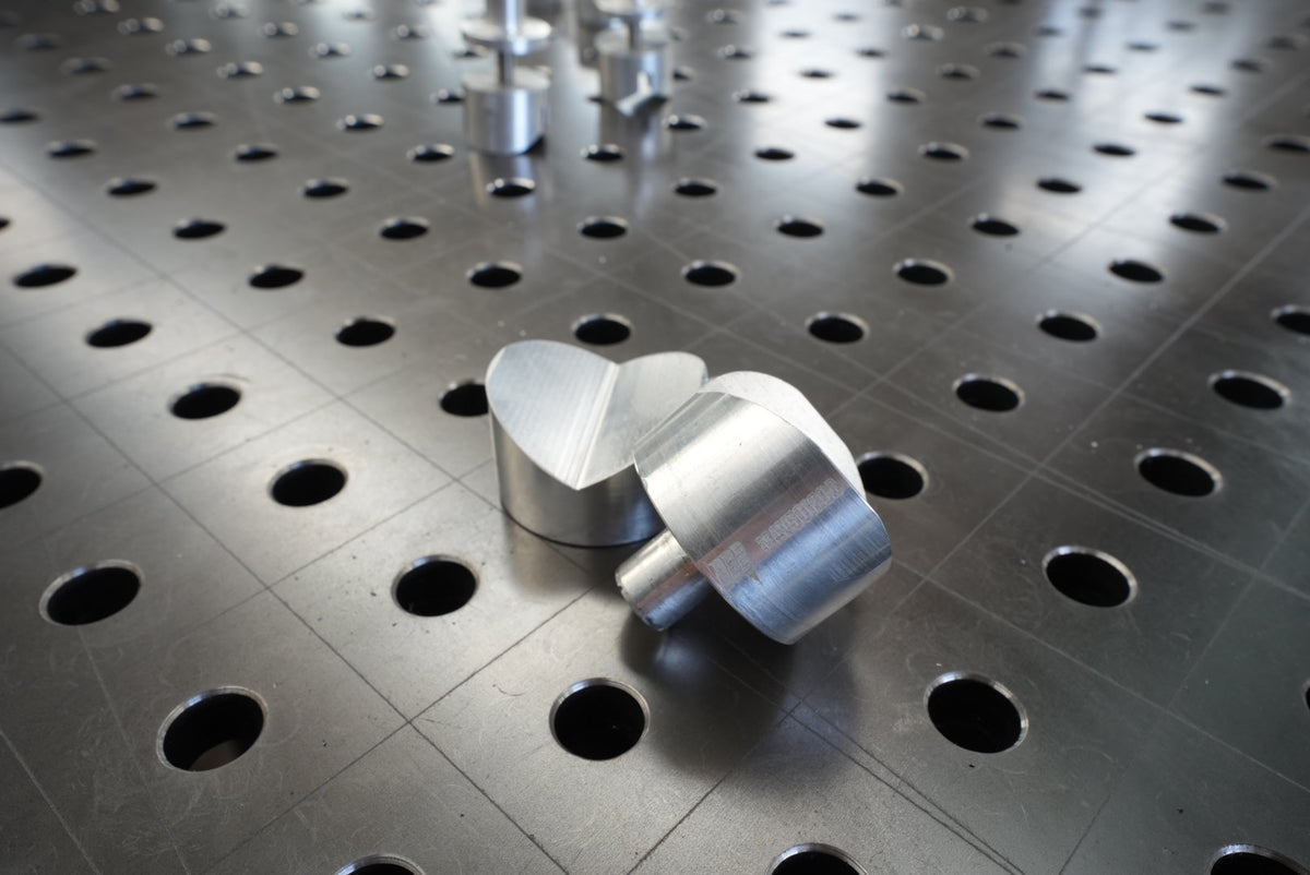 MAC - 2no. (pair ) 50mm Smooth Aluminium V Block 120D - Made In Britain