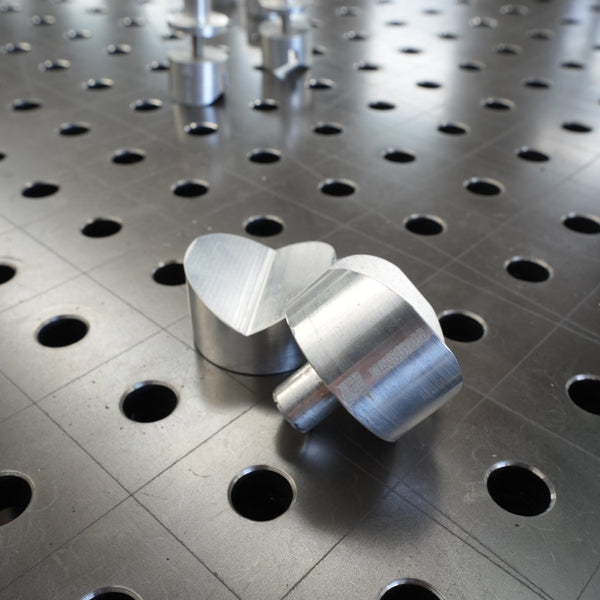 MAC - 2no. (pair ) 50mm Smooth Aluminium V Block 120D - Made In Britain