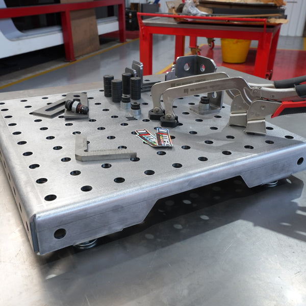 BASIC MiniPRO 520mm x 520mm - Welding Table + Starter Tooling Kit 1 - Portable Weld Jig Table 16D