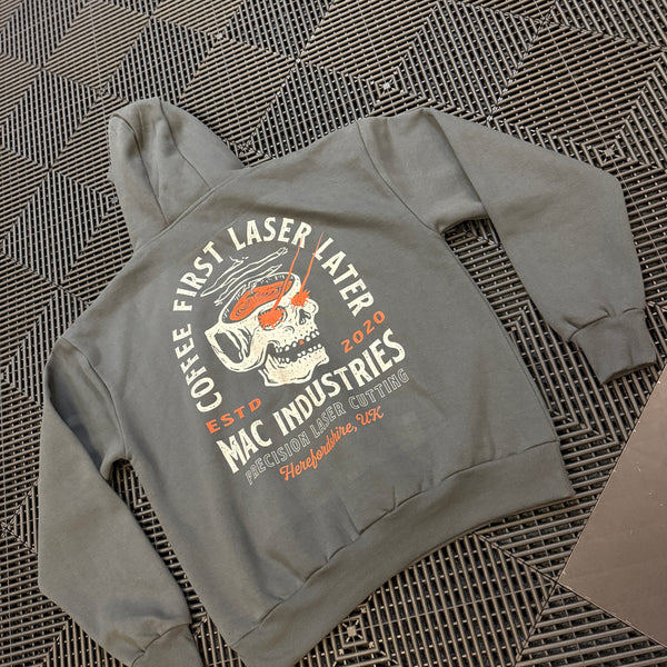 MAC - Coffee First Skull Hoodie - Unisex - Oversized Fit