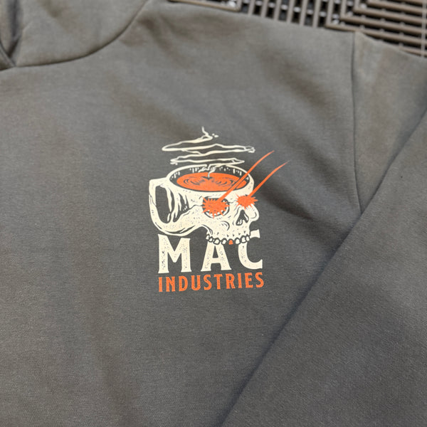 MAC - Coffee First Skull Hoodie - Unisex - Oversized Fit