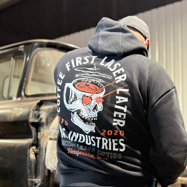 MAC - Coffee First Skull Hoodie - Unisex - Oversized Fit