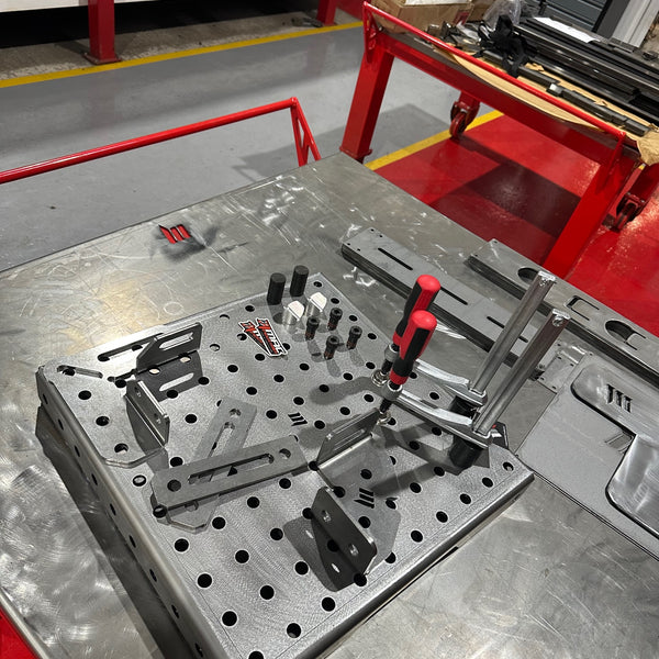 BASIC MiniPRO 520mm x 520mm - Welding Table + Starter Tooling Kit 2 - Portable Weld Jig Table 16D