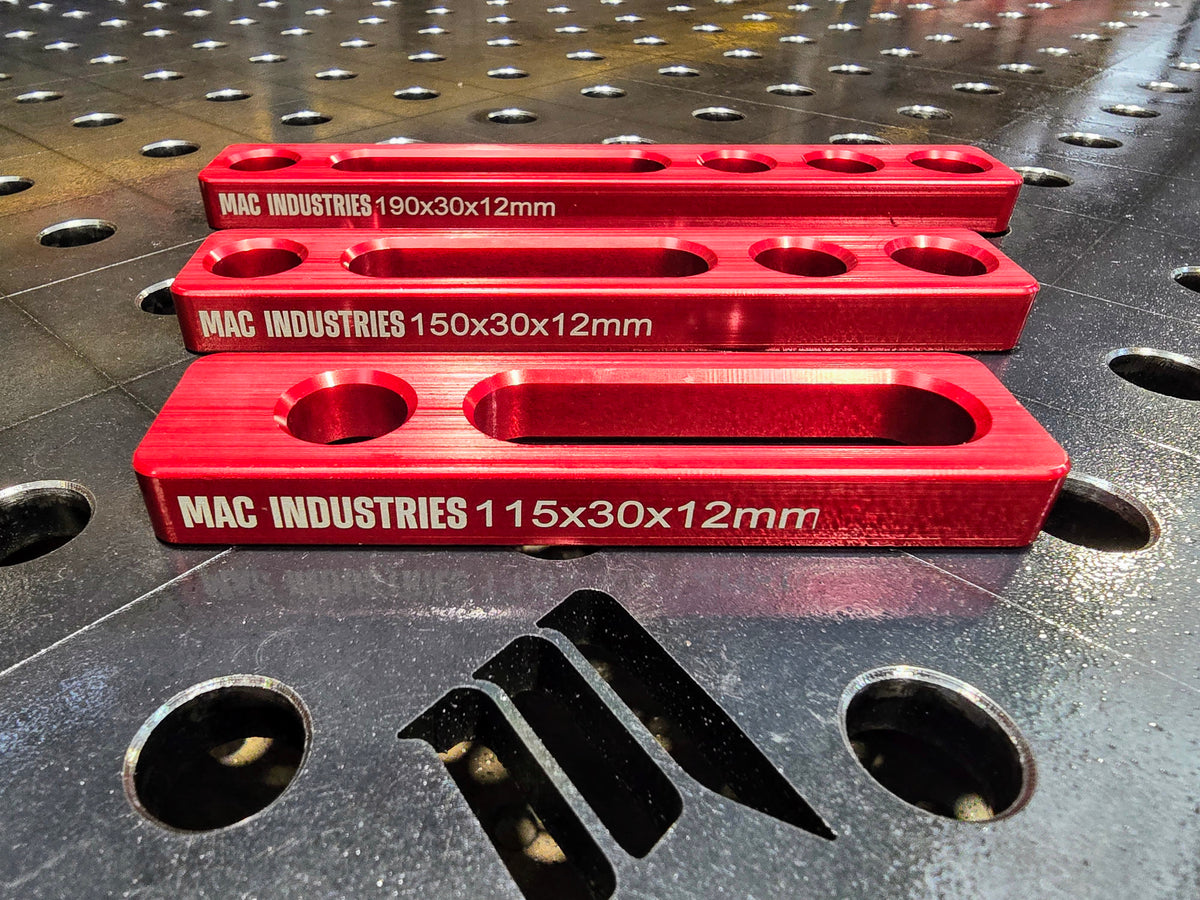 MAC Milled 16D Aluminium Slotted Straight Edge Tab