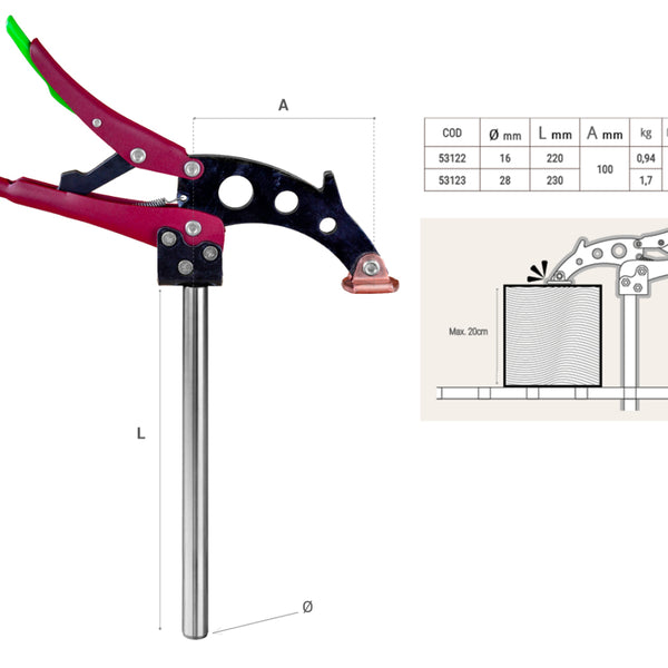 PIHER TGA 16D 28D PLIER CLAMP 200mm Weld Table Tooling