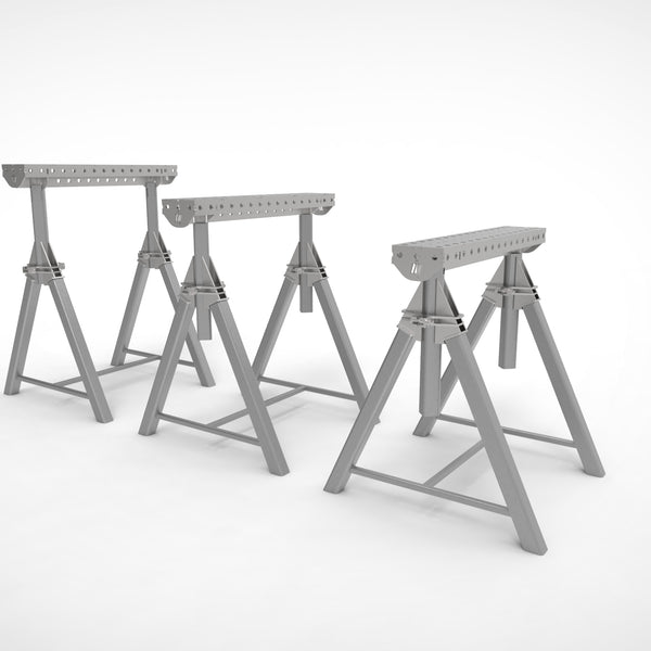Pair of  PRO Horse - Adjustable Height 800- 1050mm Fabrication Horse Fixture Table Bench Rest