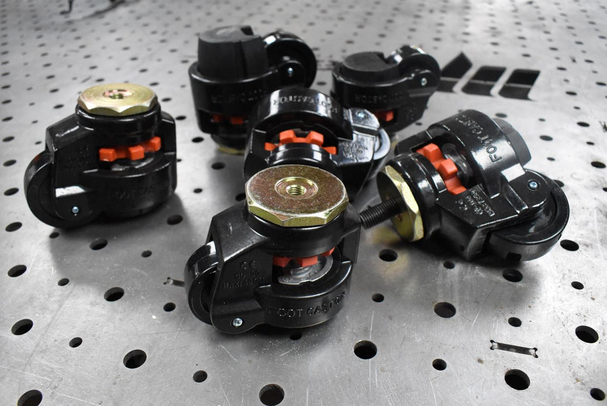 Heavy Duty Mac Ind Machine FootMaster Type/Style Height Adjustable Castors (box of 4). Type PRO Castors GD 80S / 100S
