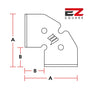 MAC - EZ Square 100mm - 90 Degree Speed Square - Made In Britain - Welding Fabrication Tooling - EZ-SQ100(SS)