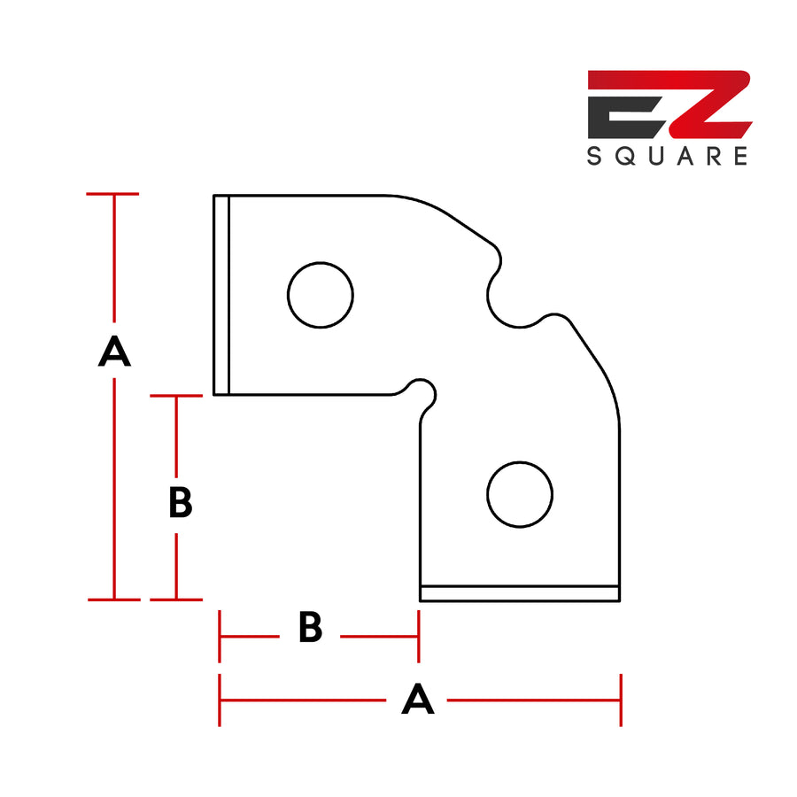 MAC - EZ Square 50mm - 90 Degree Speed Square - Made In Britain - Welding Fabrication Tooling - EZ-SQ50