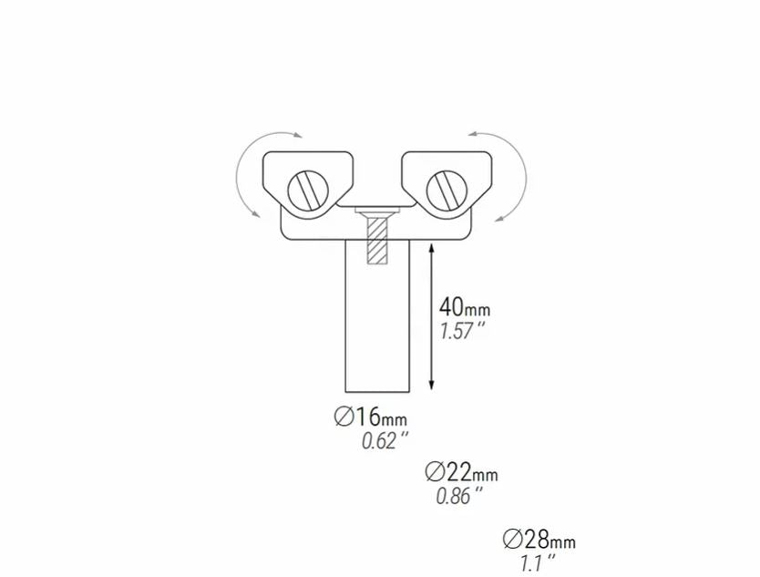 PIHER- 16D Adapter for Tube With Bar - Fixture Weld Table Piston Clamp Bar