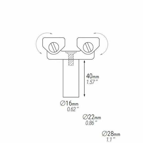 PIHER- 16D Adapter for Tube With Bar - Fixture Weld Table Piston Clamp Bar