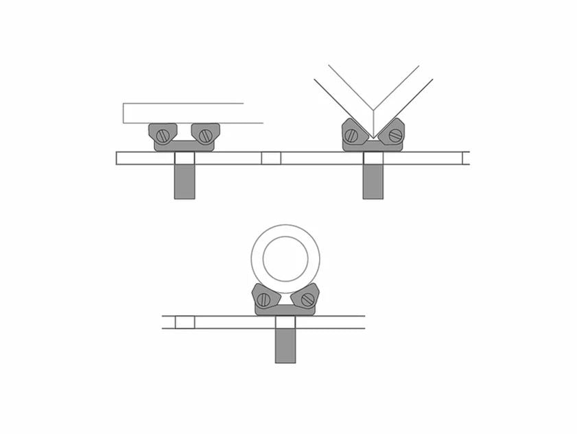 PIHER- 16D Adapter for Tube With Bar - Fixture Weld Table Piston Clamp Bar