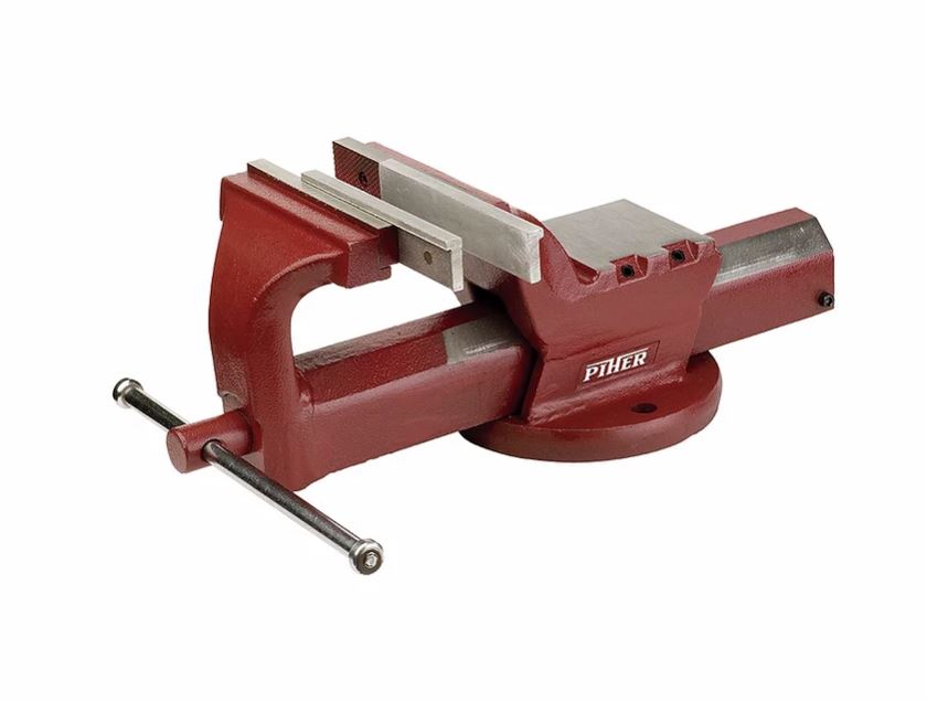 PIHER - 12.5cm Bench Vice with Square Runners Heavy Duty Clamp