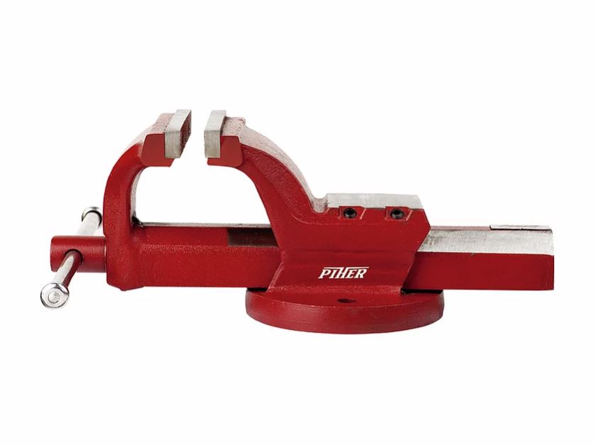 PIHER - 12.5cm Bench Vice with Square Runners Heavy Duty Clamp
