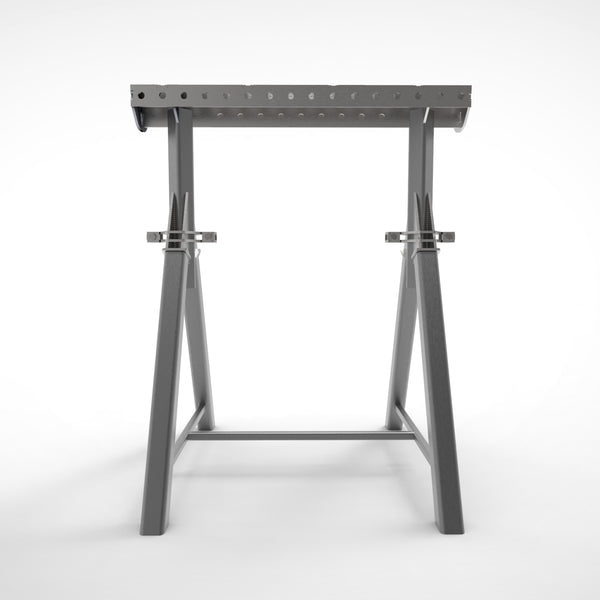 Pair of  PRO Horse - Adjustable Height 800- 1050mm Fabrication Horse Fixture Table Bench Rest