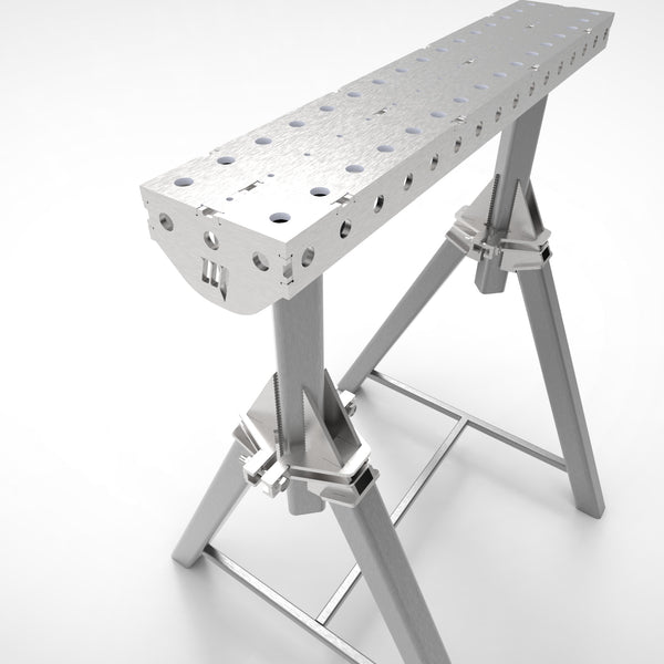 Pair of  PRO Horse - Adjustable Height 800- 1050mm Fabrication Horse Fixture Table Bench Rest