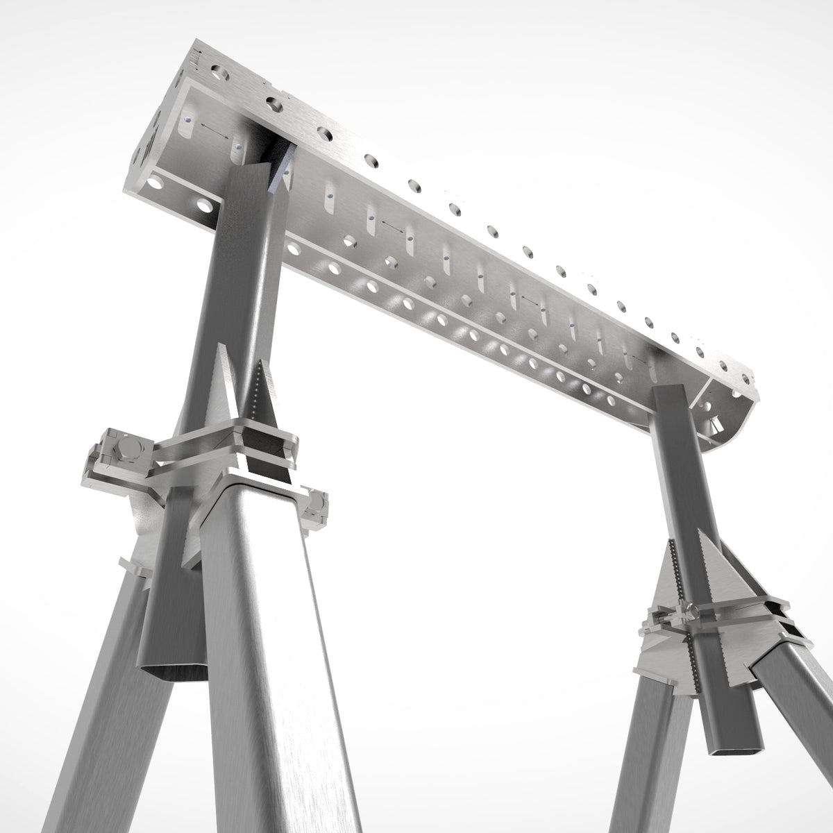 Pair of  PRO Horse - Adjustable Height 800- 1050mm Fabrication Horse Fixture Table Bench Rest